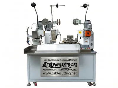자동 삼단 단자 압착기 와이어 범위 AWG16-28 출력 4000pcs/H WPM-189
