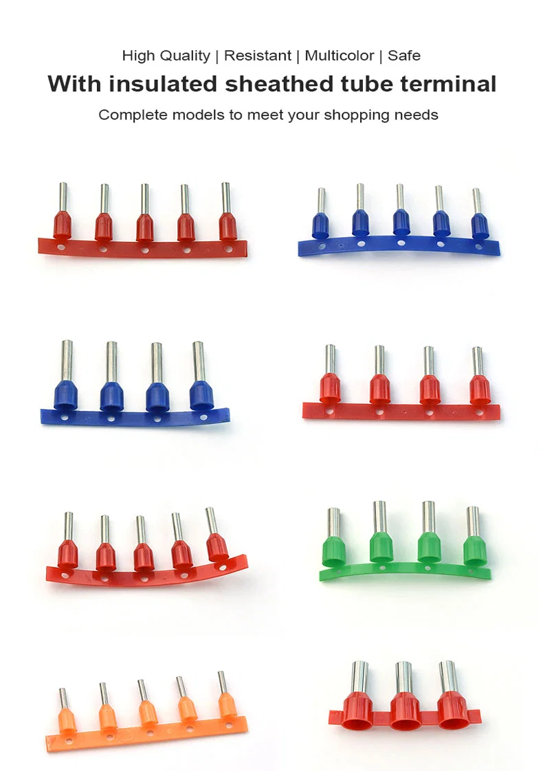 황동 나일론 절연 피복 남성 및 여성 단자 롤 플래그 슬리브 터미널, 슬리브 터미널, 절연 터미널