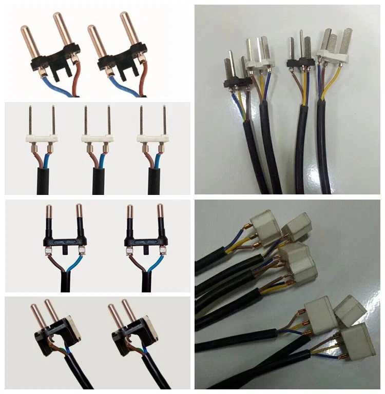 완전 자동 US 전원 코드 제작 기계, EU 플러그 전원 코드 케이블 제작 기계, 전원 케이블 절단 스트리핑 크림핑 기계 