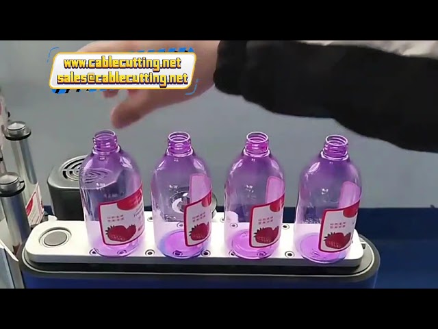 원형 병 액체 비누 라벨링 머신 2면 코더 포함