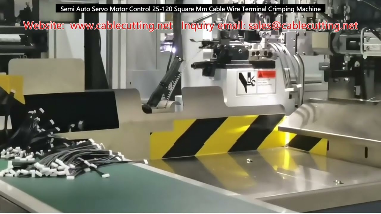 반자동 서보 모터 제어 25-120mm² 케이블 터미널 압착기
