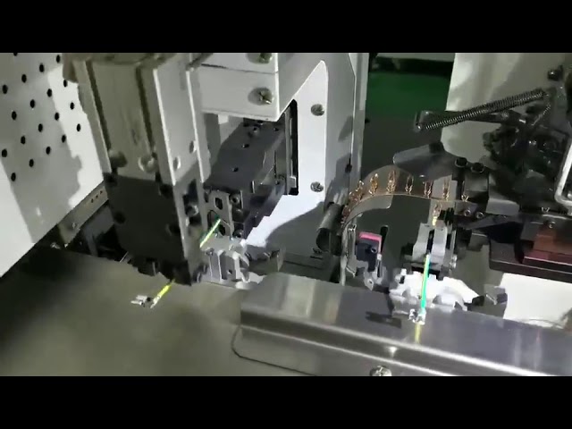 완전 자동 열수축 튜브 삽입, 꼬임, 도금 및 압착 기계