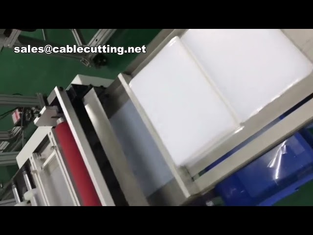 자동 나일론 루프 앤 후크 신축 리본 절단기 | 400mm 테이프 절단기
