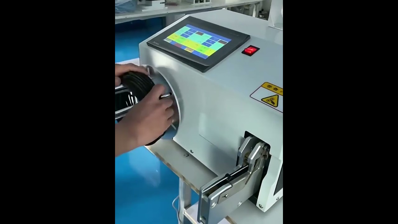 자동 2in1 코일 와이어 권선 및 결속기 | 터치스크린 USB 데이터 케이블 전원 코드 타이 와이어